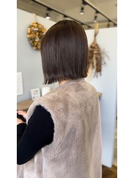 セイル(Sail) アプリコットオレンジくびれヘア透けブラウンカラー×ボブ8.5
