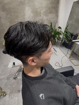 刈り上げメンズカット×ニュアンスパーマ