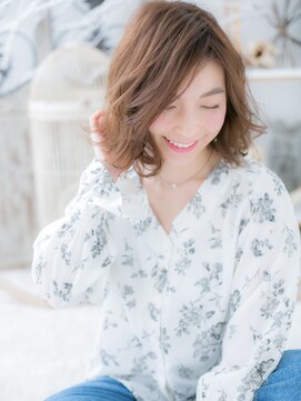 カバーヘア 上尾西口店(COVER HAIR) かきあげエアウェーブパーマゆるふわミディアムh4上尾20代30代!