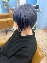 グラスペディア(graspedia)&nbsp;ハイトーン/ケアブリーチ/ツートンカラー/寒色系カラー/ネイビー