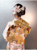 リボンヘアアレンジ