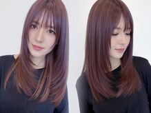 《ブリーチなしダブルカラー/ピンクブラウン》肌に血色感をプラスする、大人の品ある甘さ♪