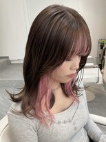 エンベール(EN VEIL)&nbsp;ピンクインナーカラー×くびれレイヤー