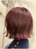 《tomi》ピンクバイオレット×ボブスタイル