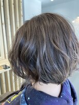 フラッグス(flagS) アゴ下グラボブonレイヤー(パーマ復活カット)