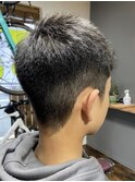 段差のつかない刈り上げ