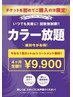 【4ヶ月カラー染め放題チケット】+カットorトリートメント　9900円