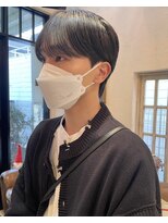 お客様ヘア】黒髪パーマ無しでもかっこいいシースルーマッシュ