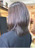 大人かわいい脱白髪染めハイライトアッシュブラウン