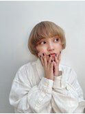 垢抜けハイトーンマッシュショート<ハイトーン/銀座/日比谷>
