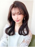 ★くびれヘアデジタルパーマチェリーブラウン