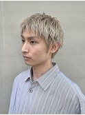 ナチュラルマッシュ ハイトーンカラー ホワイトベージュYUKI