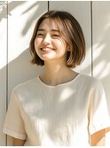 ★前髪イメチェンこなれミディレイヤーボブウルフネビージュ小顔