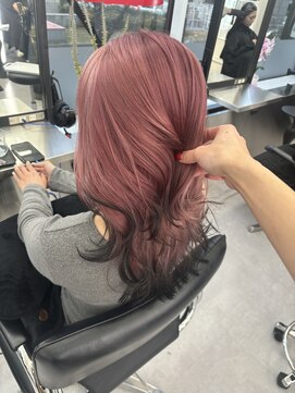 アルドーレフィエロ シンサイバシ(Ardore fiero shinsaibashi) ツートンカラー/ペールピンク/エンドカラー【小山田繭】