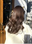 ラベンダーブラウン透明感カラーグレージュカラーくすみカラー