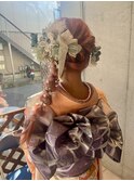 成人式編みおろしアレンジ