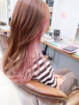 ネオリーブ チロル 横浜西口店(Neolive CiroL.)&nbsp;ライトベージュとチェリーピンク/インナーカラー【横浜】k