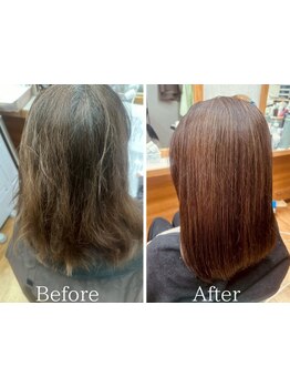 加齢に伴う細毛、うねり、ハリコシ、パサつきやゴワつきを酵素のチカラで髪質改善♪＜水沢Maple向かい＞