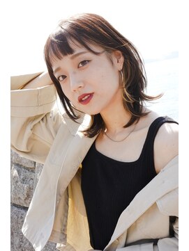 ユラギ フロム ユイマァル 倉敷(YURAGI from YUIMARL) 20代30代ショートレイヤー前髪カット岡山インナーカラー