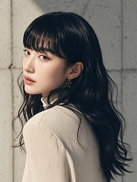 シースルーマッシュウルフカットアンブレラカラーショートボブ