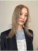 透明感ブロンドカラー×フェイスレイヤー