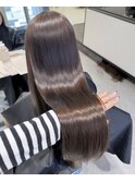 ブラウンカラー/ブリーチなしカラー/ヘアアレンジ/福岡天神/20代