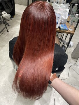 フェリア 渋谷(Feria) 【Feria 渋谷】イルミナカラー×レッドオレンジ"Tsuyuki"