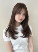 大人のワンカールレイヤーカット/シースルーバング