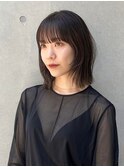 Lomalia表参道ナチュラル暗めカラーレイヤーカット前髪カット
