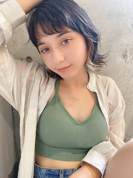 ルービック 豊中(Rubik's) ウルフレイヤーボブ×インナーカラー×毛先パーマ