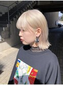 ブリーチハイトーンカラーショートボブツヤ髪スタイル髪質改善