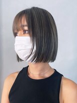 アイティーバイアルバム 北千住店(IT by ALBUM)&nbsp;ボブコントラストハイライトグレージュ_ふんわりカール_ba417591