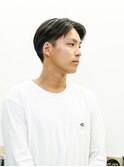 センターパートツーブロックマッシュショート【上野 竜司】