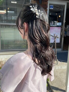 ナカオコアフュール(NAKAO COIFFURE) ゆる巻き　お呼ばれアレンジ　結婚式ヘアセット