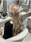 おだんごハーフアップ