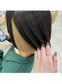 重めボブインナーカラー【目黒不動前】