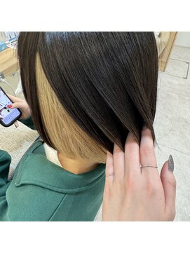 ヘアーアンドメイク エクリ 不動前店(Hair&Make equri) 重めボブインナーカラー【目黒不動前】