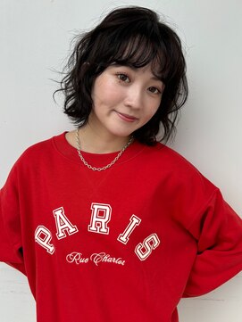 ガーデン 銀座(GARDEN) デジタルパーマ ブルーブラック イメチェン 垢抜けヘア