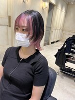 アソビセカンド 原宿(ASOBI 2nd)&nbsp;ウルフカット　インナーカラー　ペールピンク