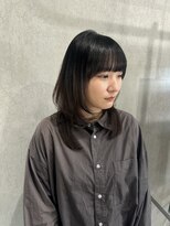 ラック(LUCK)&nbsp;ミディアムレイヤー/船橋/くすみベージュ/細めハイライト