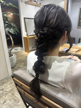 【buZonブゾン】　髪飾りなし玉ねぎ編み下ろしアレンジ