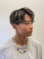 レグノバイグランツ 天神大名店(REGNO by GLANZ)&nbsp;カット波巻きパーマホワイトメッシュ/メンズパーマ/天神/大名