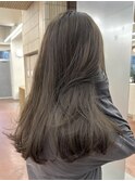 ブリーチなしダブルカラーオリーブベージュグレージュ秋カラー