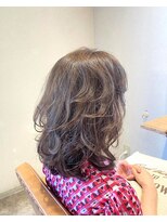 パプス ド コアフュール 宝塚中山寺店(Pap's de coiffeur)&nbsp;ふんわりウェーブのパーマに透け感カラー！