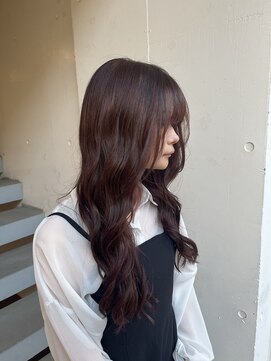 アジールヘア 北千住駅西口店(agir hair) ブリーチなしダブルカラーワインレッドkitasenju