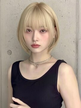 ランテルディ 渋谷(LANTERDIT) ハイトーン　ボブ　ストレート　ブリーチカラー　うる艶　美髪