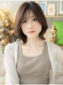 センターパートくせ毛風くびれショートボブA1戸田公園30代40代