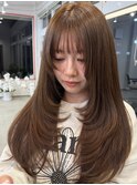 ワンホンレイヤー/ミルクティーブロンド/ダークブルー/木更津