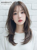 マックスビューティーギンザ(MAXBEAUTY GINZA)　&nbsp;シースルーバングセミロングレイヤー☆銀座/東京駅