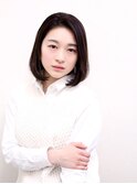 ツヤ感☆ナチュラル前下がりのワンレングスボブ【茶屋町】 